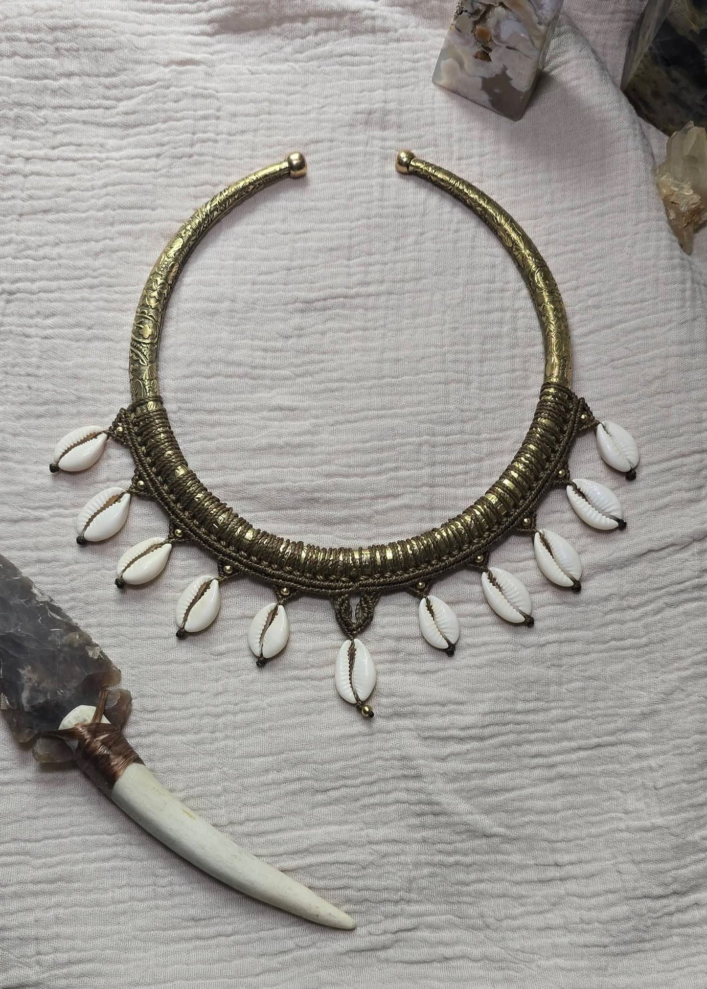 Cowrie tribal torque