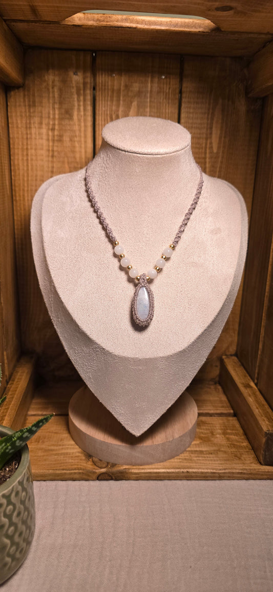 Rainbow moonstone pendant