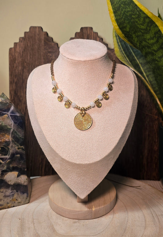 Brass spiral pendant