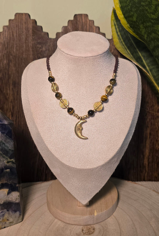 Brass moon pendant